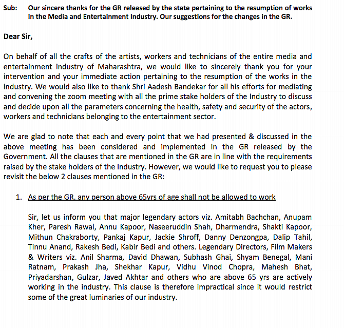 IFTDA Writes to Maha CM, Requests Revising ‘Senior Actors’ Clause