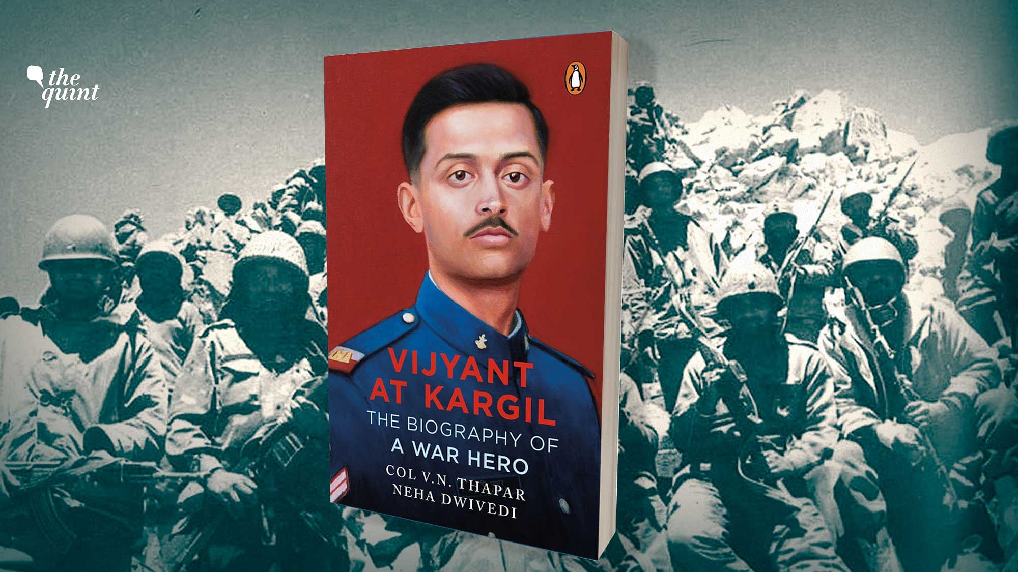 Image of the book cover against a Kargil war picture used for representational purposes.