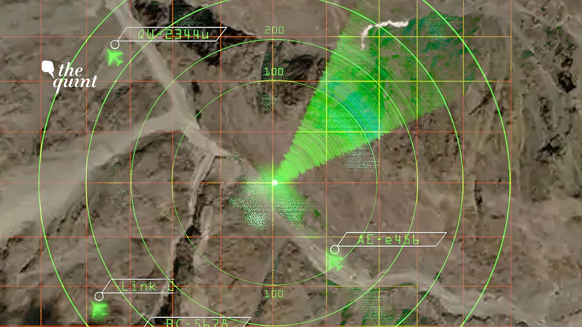 Image of the site of the India-China clash, and an illustration of a radar, used for representational purposes.