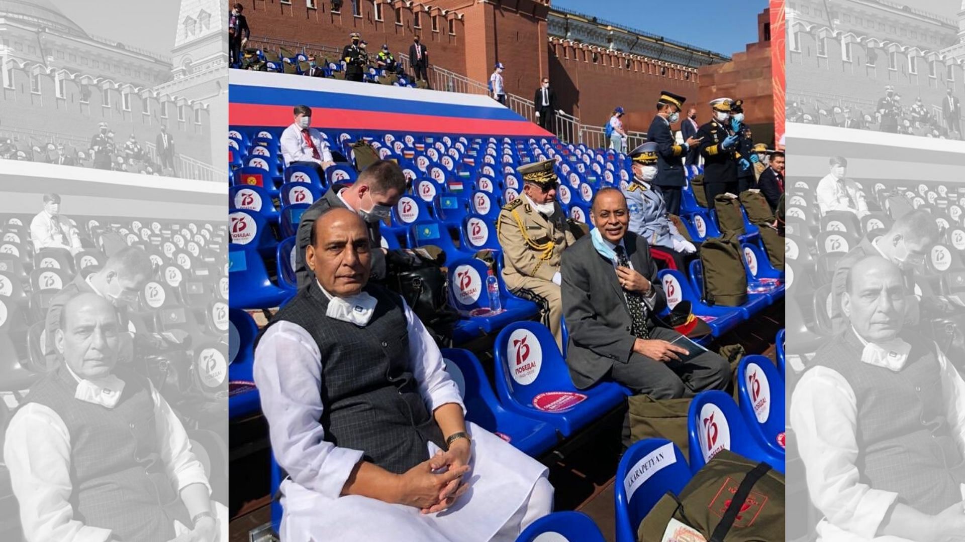 Defence Minister, Rajnath Singh, on Wednesday, 24 June attended the Victory Day Parade at Red Square in Moscow, Russia, to commemorate the 75th anniversary of the Soviet victory over Nazi Germany.