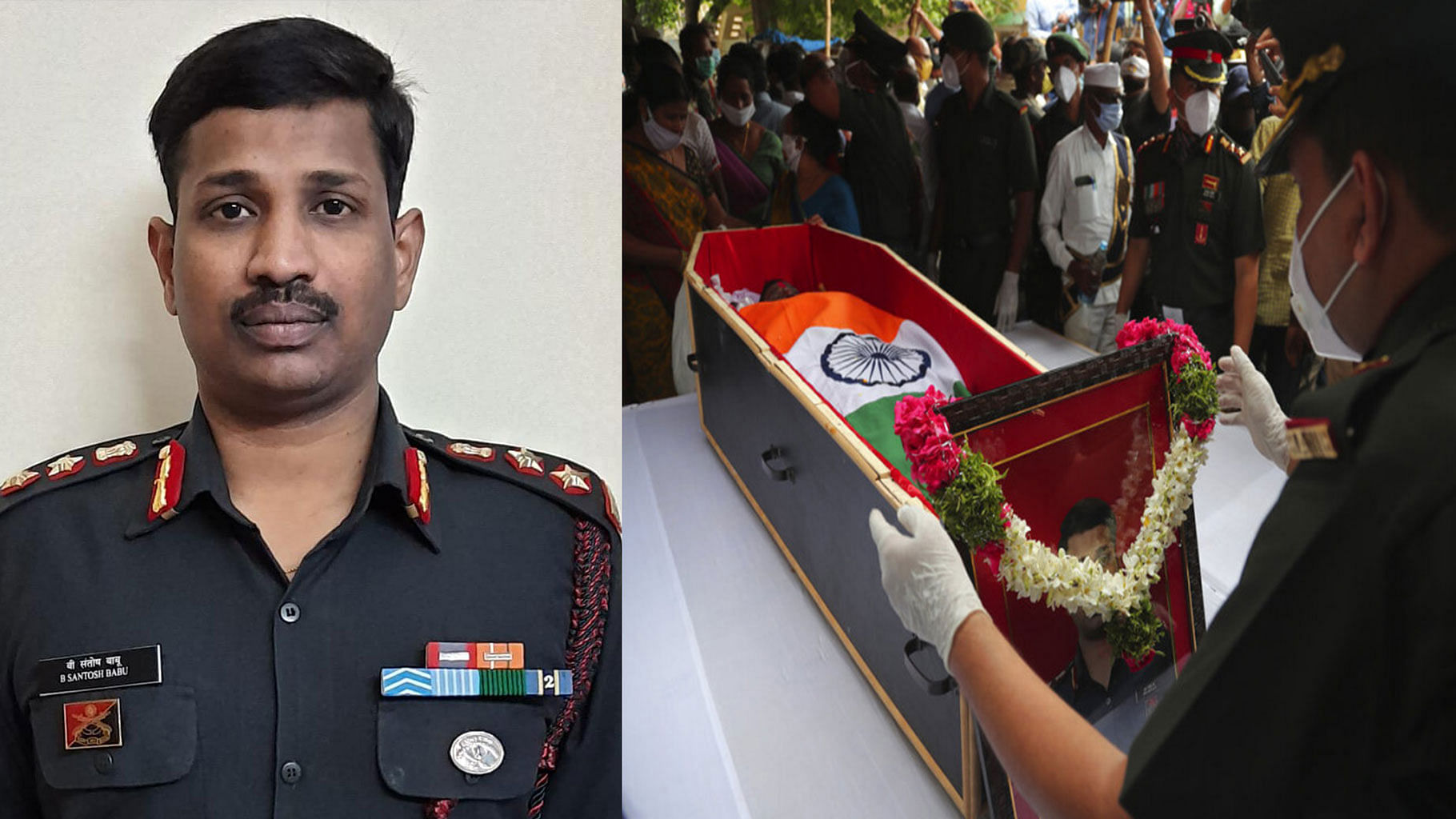 Late Col Santosh Babu laid to rest in Telangana’s Suryapet.