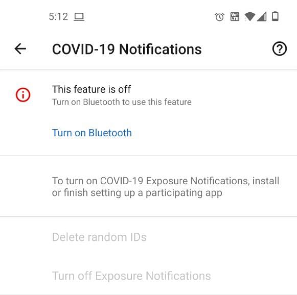 The Exposure Notification API can be found in Google’s settings option.
