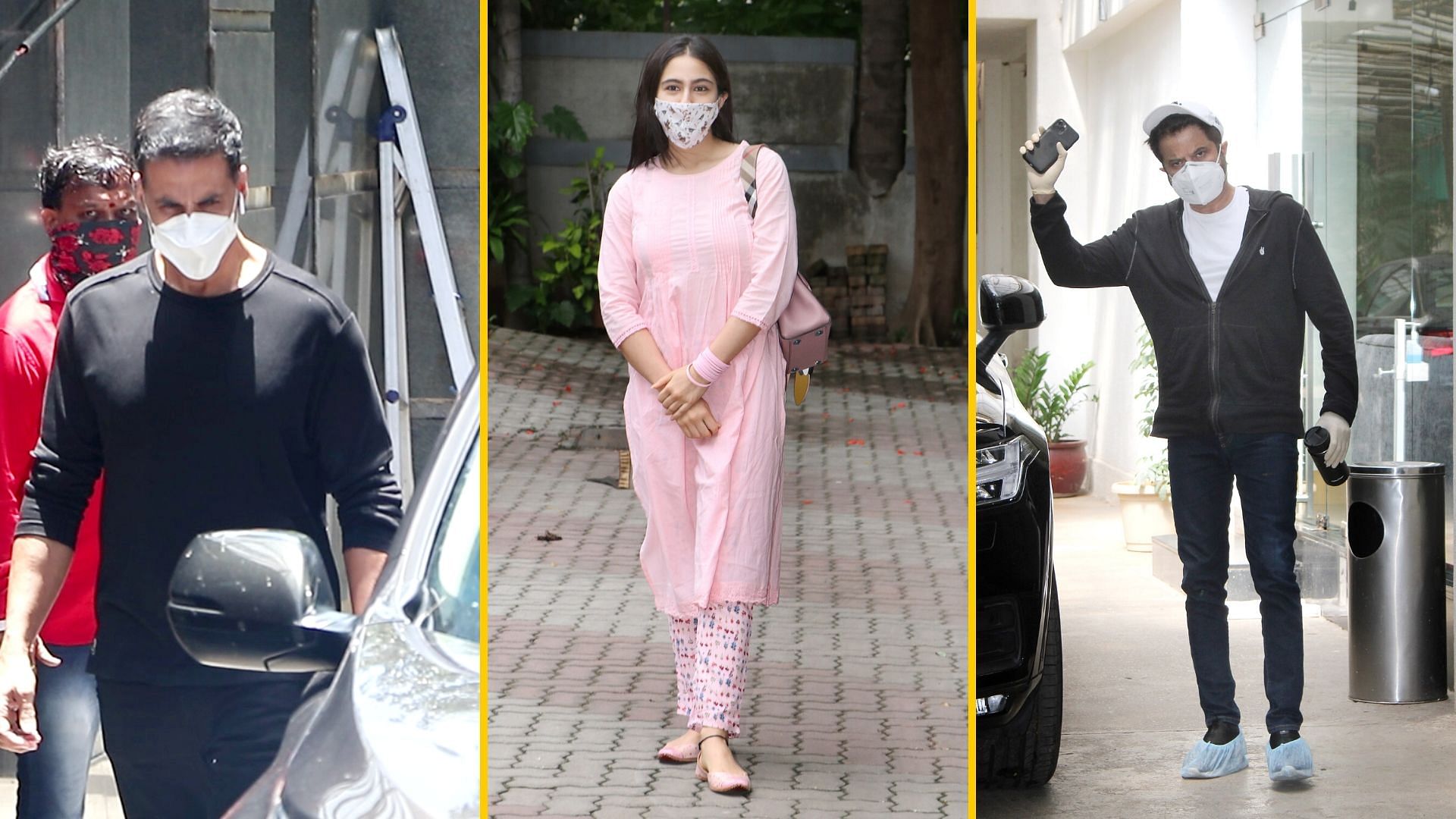 Celebrities clicked stepping out for jogging and dubbing.