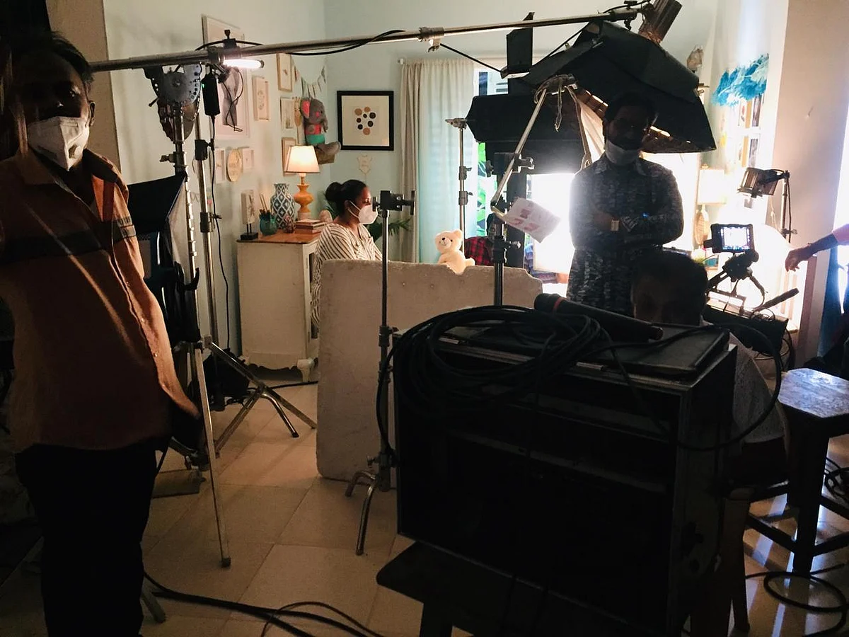 Viji at a recent ad shoot in Chennai.