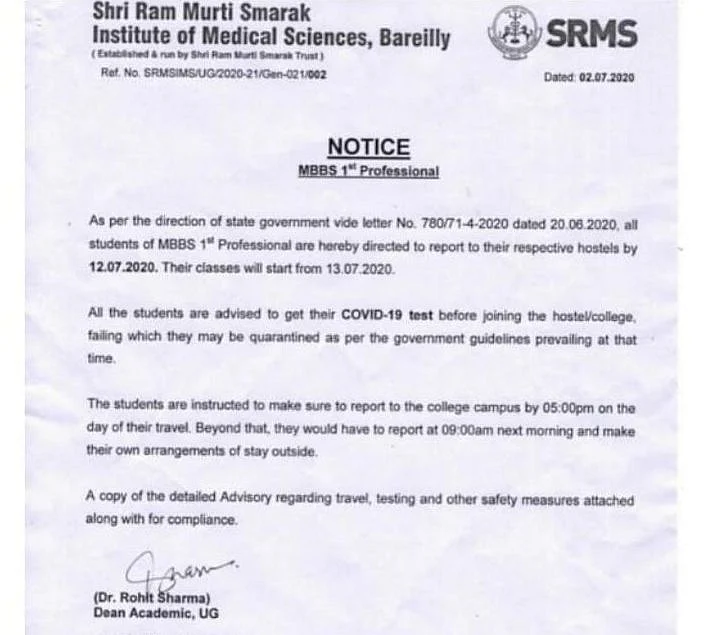 ‘Why Are Colleges Opening Amid the Pandemic?’: UP’s MBBS Students