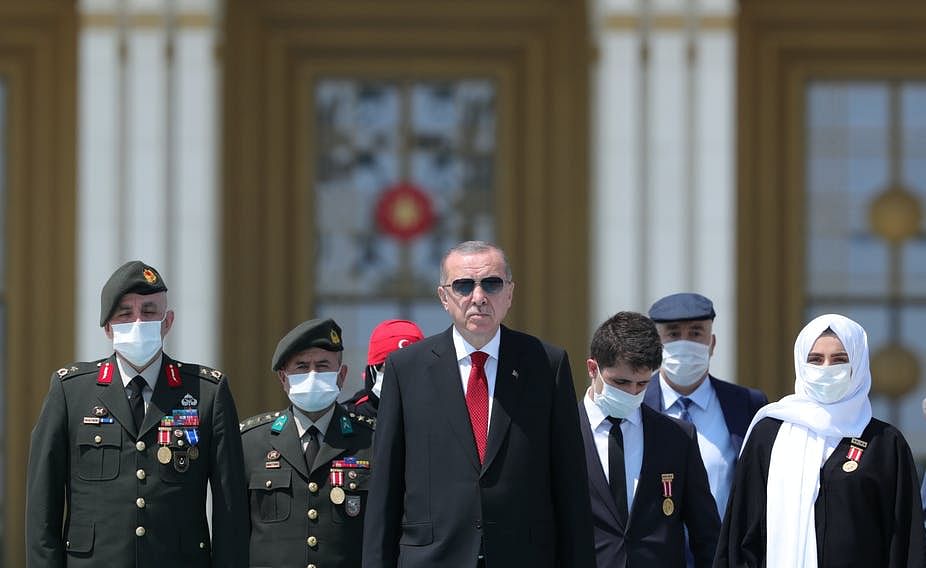 Erdoğan marked four years in July since a 2016 failed coup attempt.