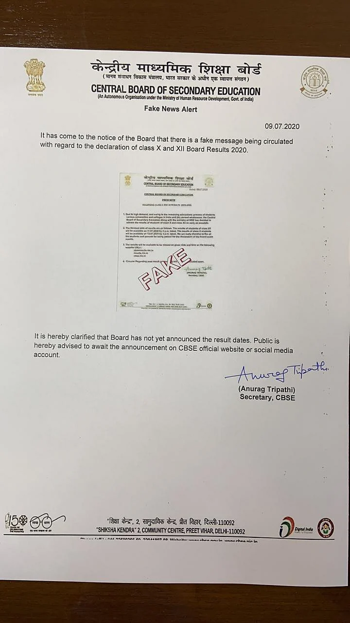 Has CBSE Declared Result Dates for Class 10 &12? Circular is Fake!