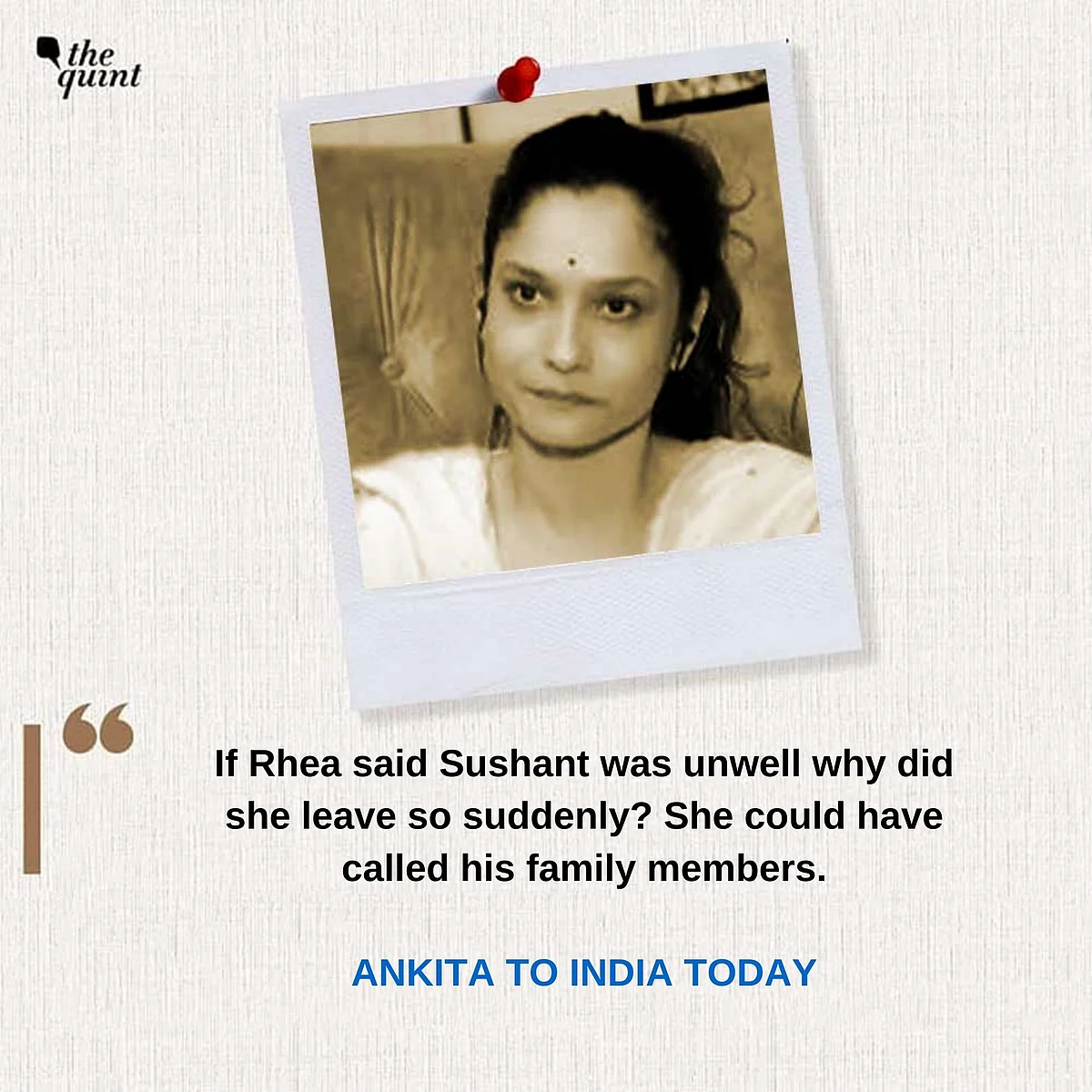 I Haven't Given Any Statement of Rhea Harassing Sushant: Ankita