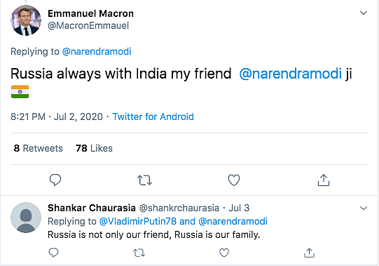 French Prez Congratulating India on Rafales? It’s a Parody Account