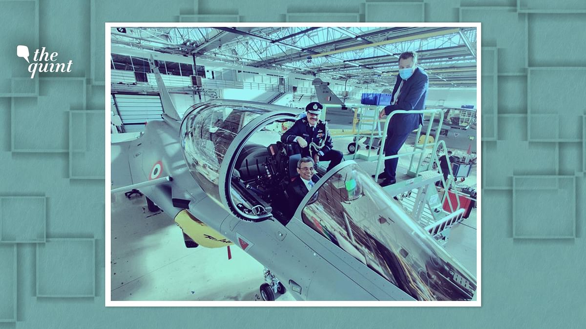 Image of Air Commodore Hilal Ahmad Rather in a Rafale aircraft, used for representational purposes.