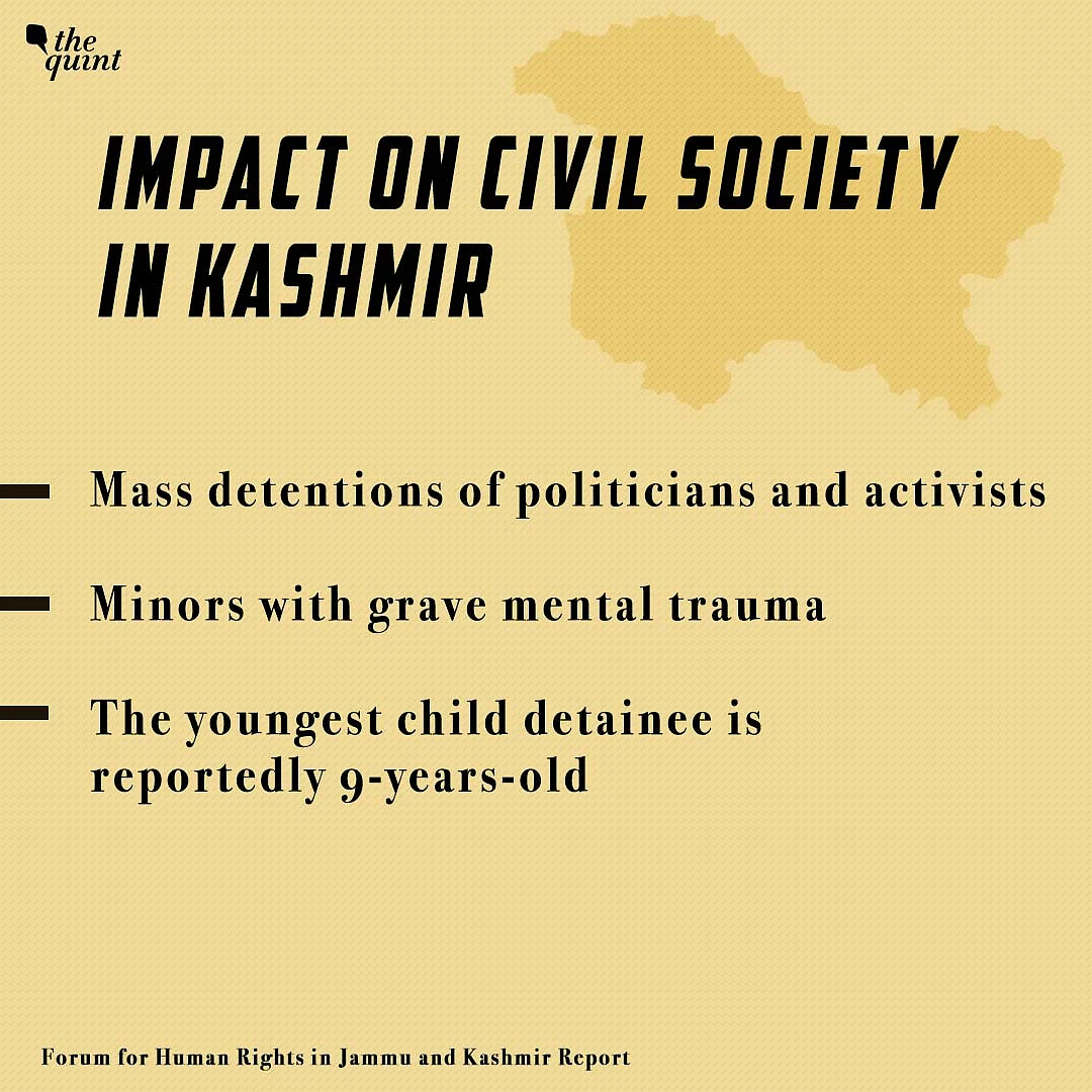 Impact on Civil Society in Kashmir.