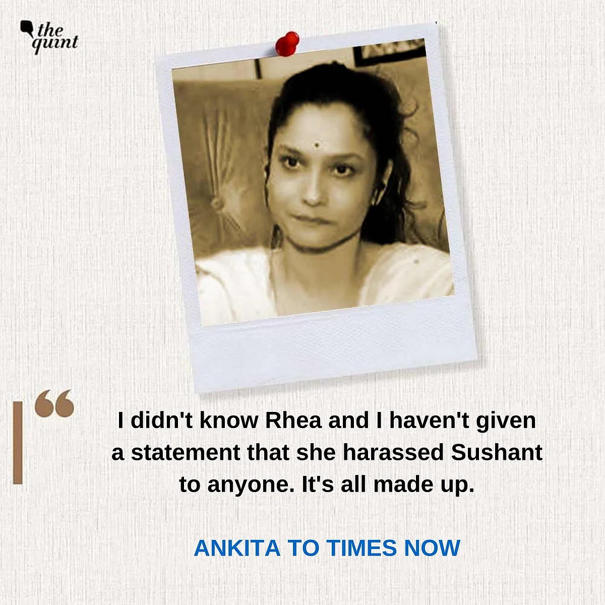 I Haven't Given Any Statement of Rhea Harassing Sushant: Ankita