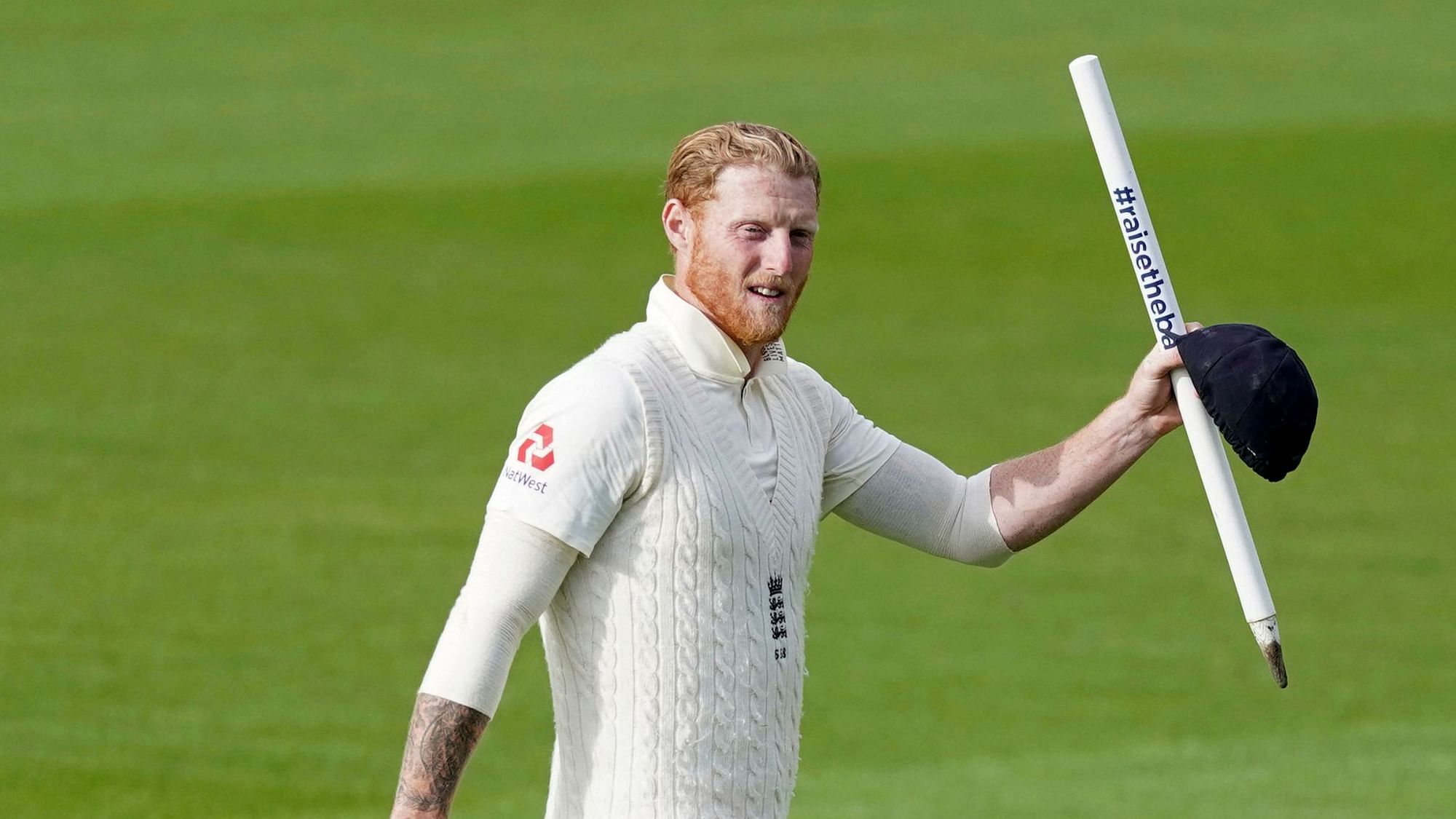 Ben Stokes explains the brown patch on the backside of his pants.