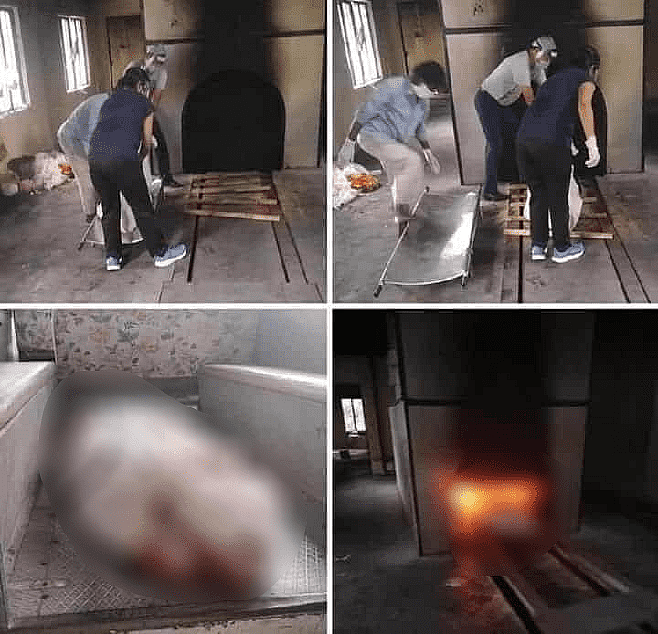 We found that the pictures actually show a Lucknow-based NGO carrying out the last rites of an unclaimed body.