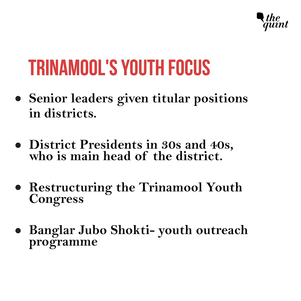 The Trinamool’s youth focus.