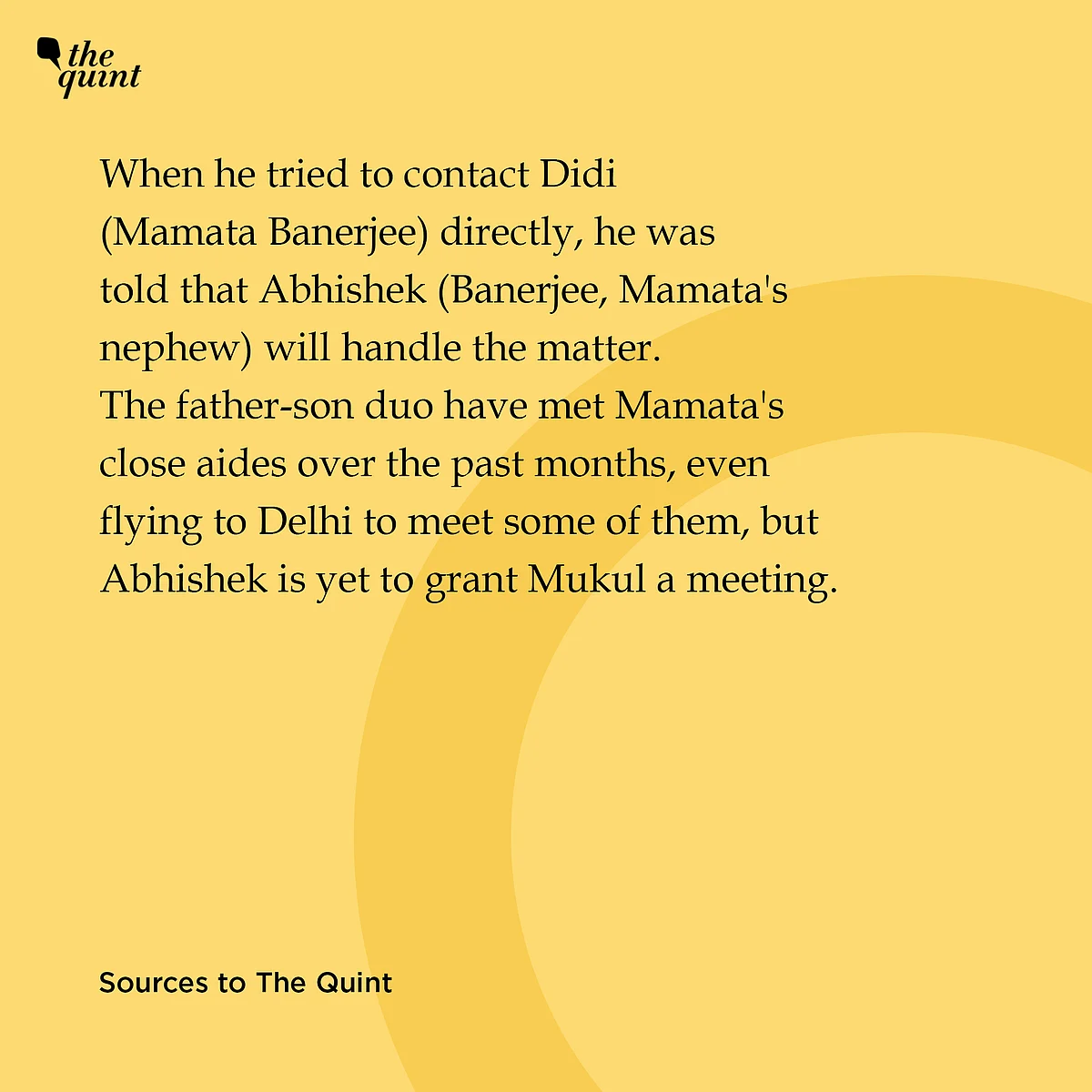 Sources in the TMC to The Quint.