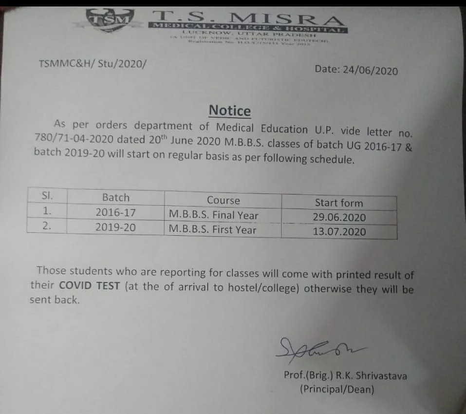 ‘Why Are Colleges Opening Amid the Pandemic?’: UP’s MBBS Students