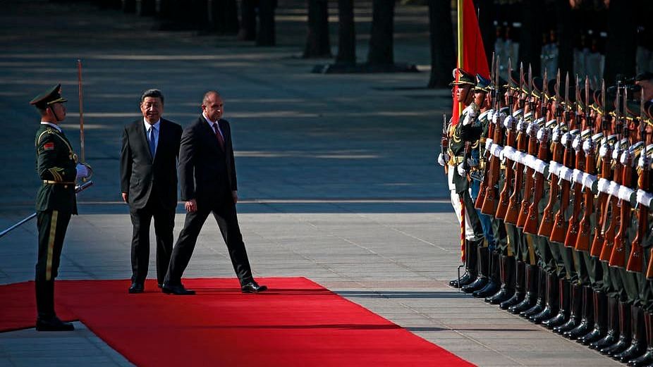 Bulgaria’s President Rumen Radev on a visit to Beijing in 2019. Now, China and eastern Europe are going separate ways. 