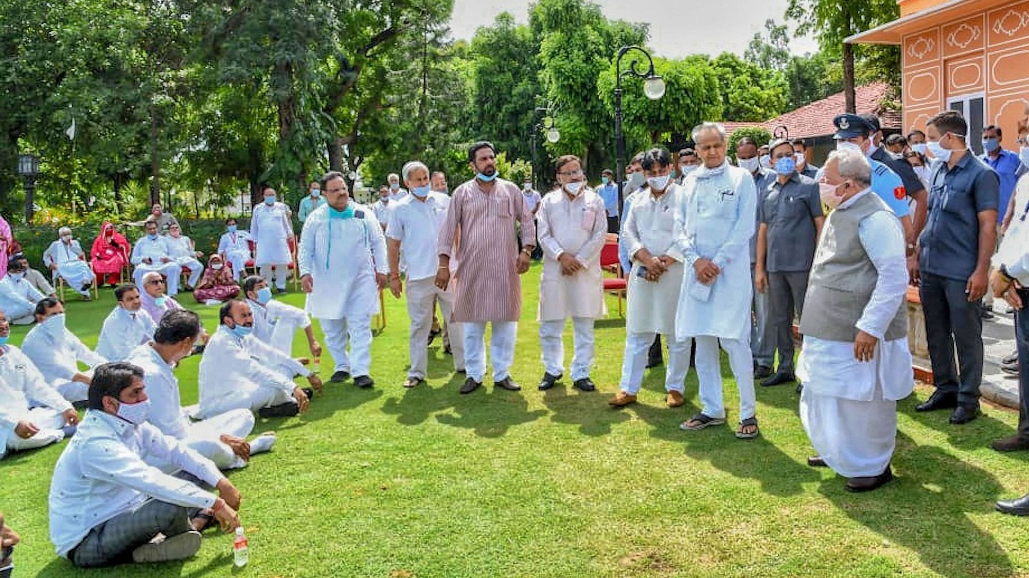 Rajasthan CM Ashok Gehlot met the Governor at Raj Bhawan with his MLAs on Friday, 24 July.
