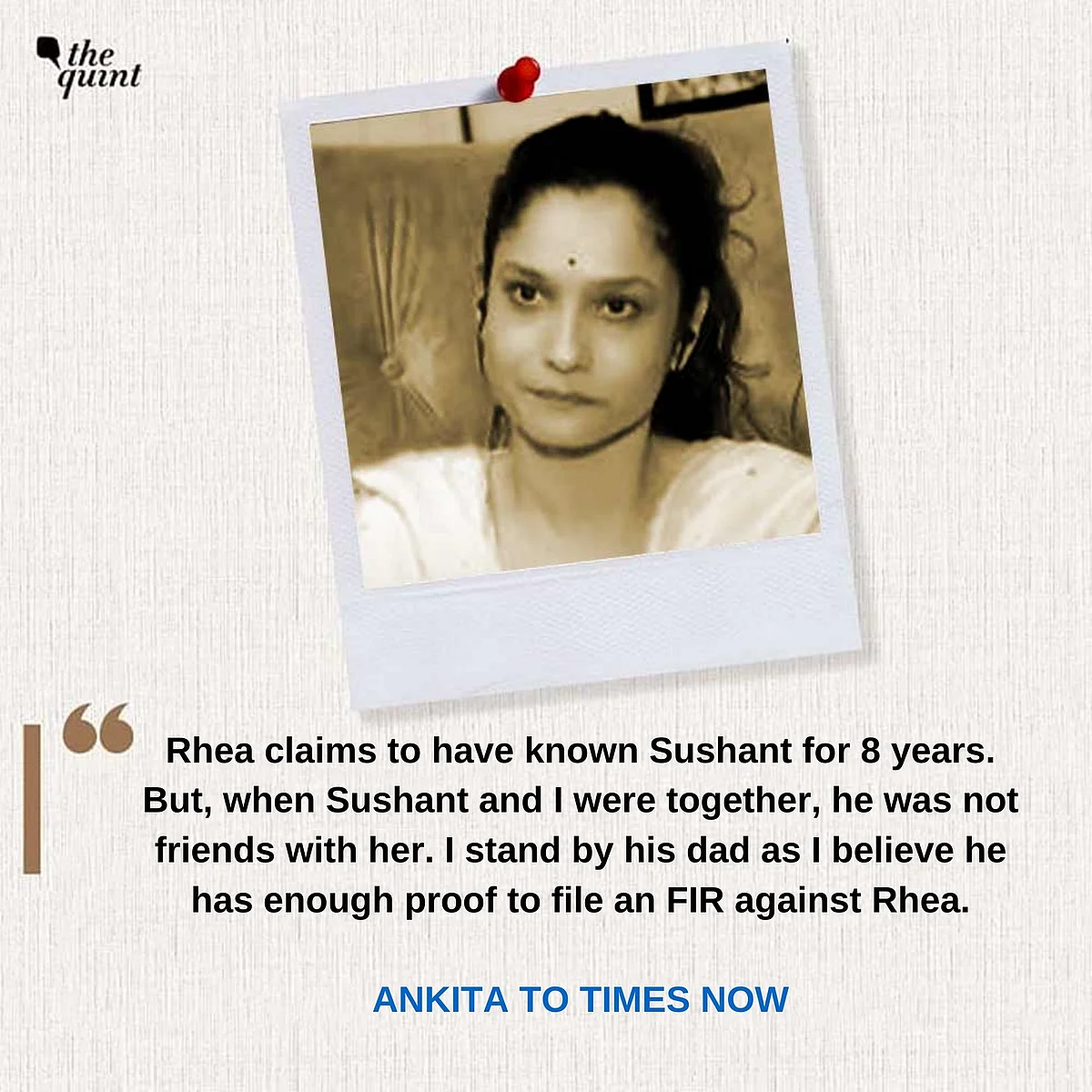 I Haven't Given Any Statement of Rhea Harassing Sushant: Ankita