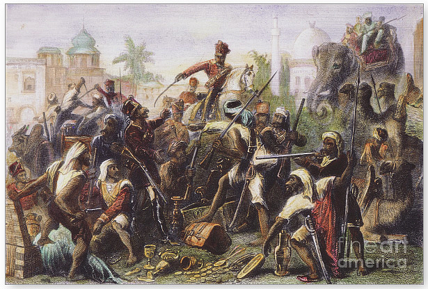 A scene from the 1857 ‘sepoy mutiny’ aka First War of Independence (Bengal Army). 