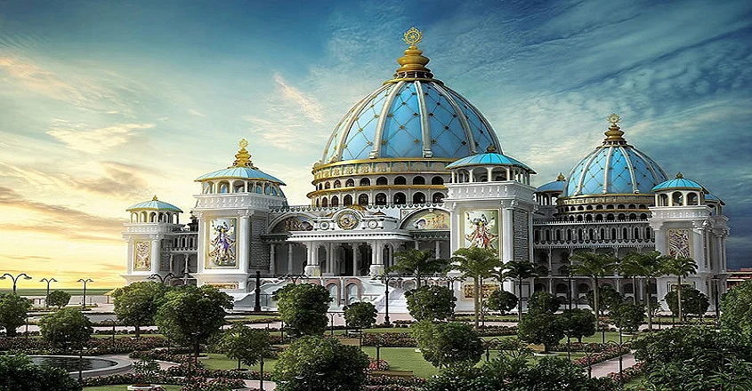 A rendition of the finished temple.
