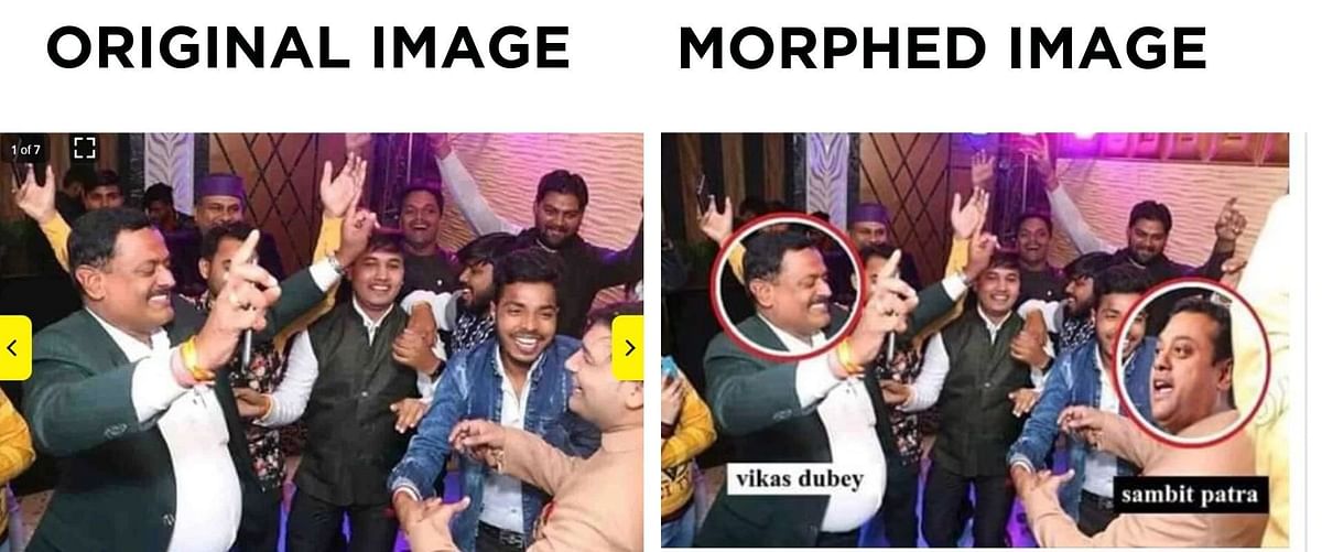 The Quint found that the image is morphed and the person in the photo is not Sambit Patra.