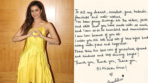 Shraddha Kapoor Thanks Her Fans On Crossing 50m Followers On