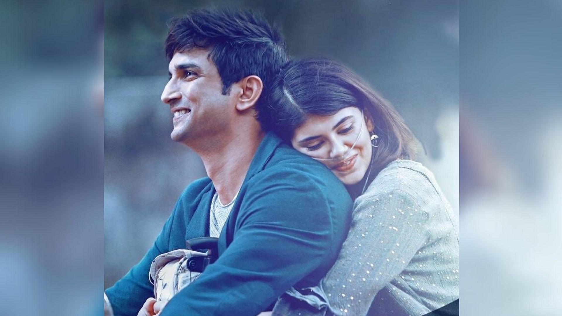 Sushant Singh Rajput and Sanjana Sanghi in a poster from Dil Bechara. 