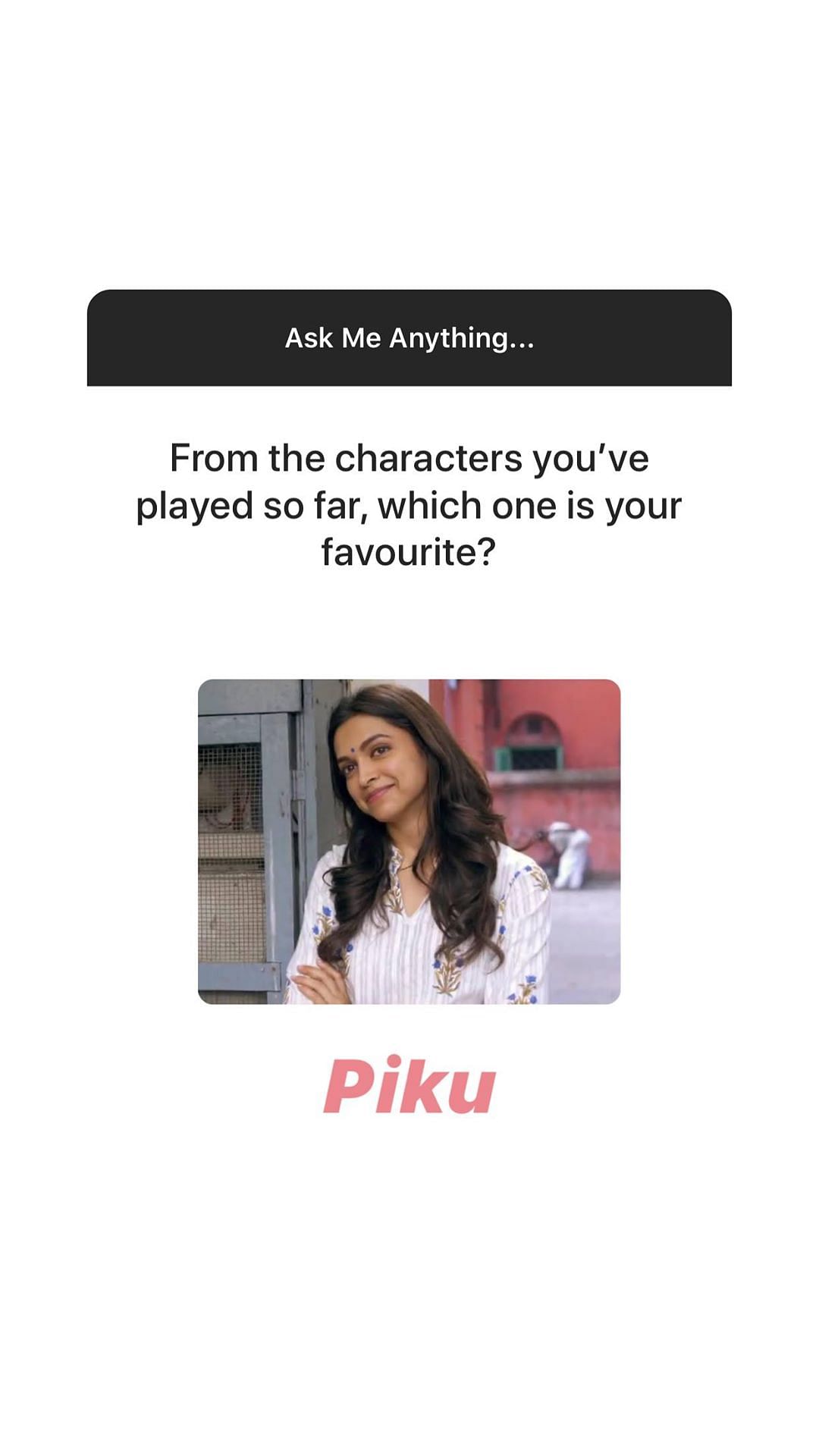 Deepika recently hosted an Ask Me Anything session on Instagram. 