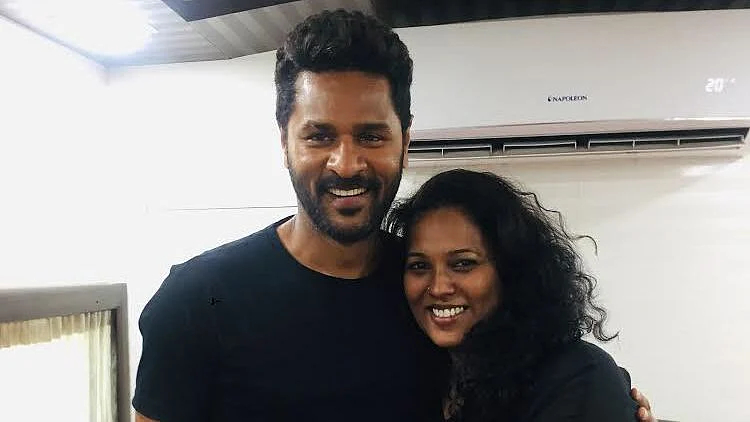 Choreographer Viji with actor and dancer Prabhu Deva.