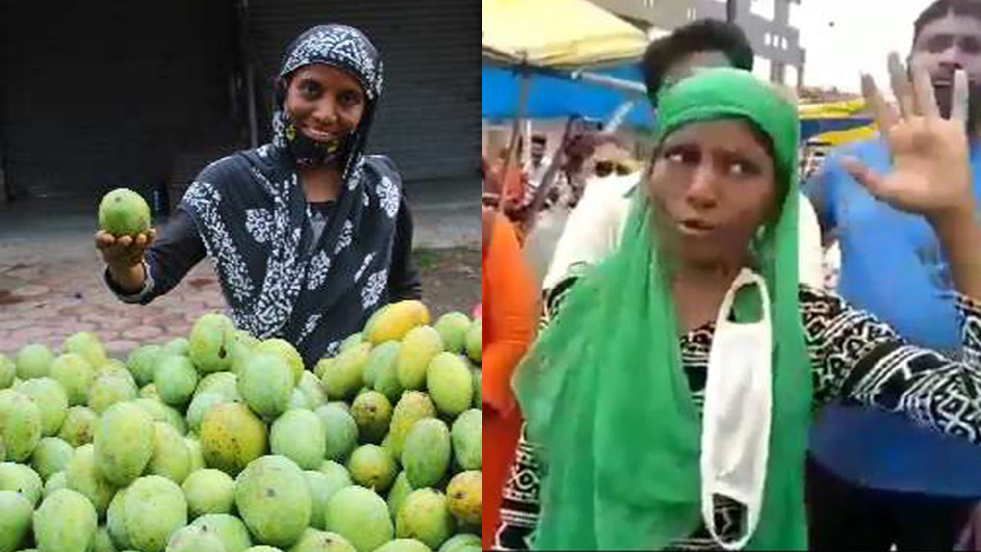 Raisa Ansari, an PhD holder in Indore, who is now selling fruit.
