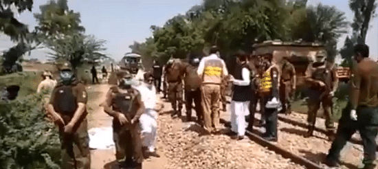 At least 19 Sikh pilgrims have died in an accident due to a passenger vehicle colliding with Karachi to Lahore train