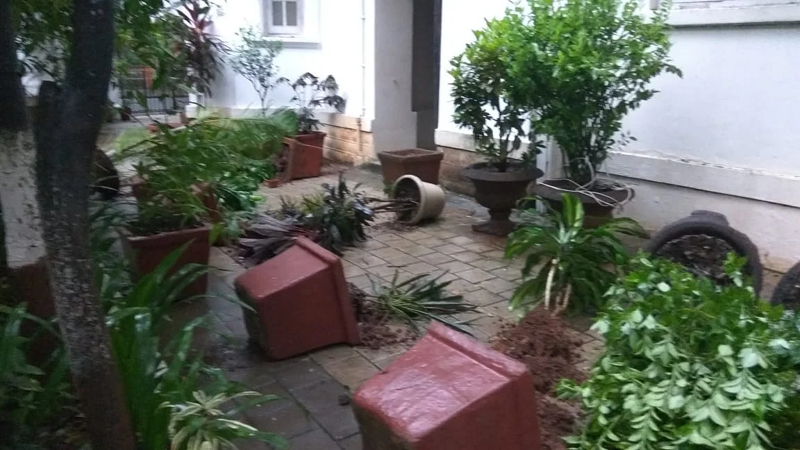 Dr BR Ambedkar’s house was attacked and vandalised by unidentified men on Tuesday evening.