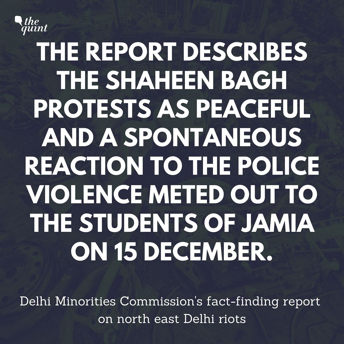 Delhi Minorities Commission’s fact-finding report on Delhi riots mentions Kapil Mishra’s speech among other details.