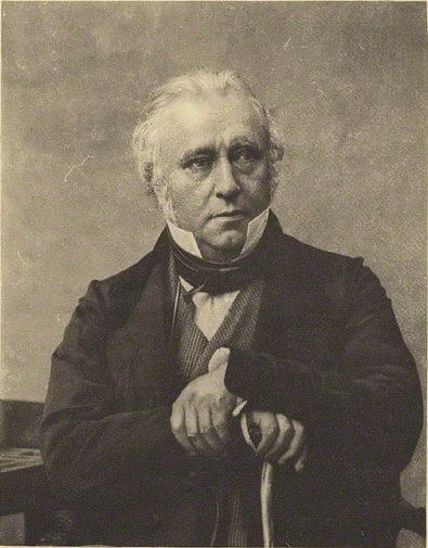 Photogravure of the British historian and Whig politician Thomas Babington Macaulay, 1st Baron Macaulay by the French photographer Antoine Claudet. (Circa 1860s)