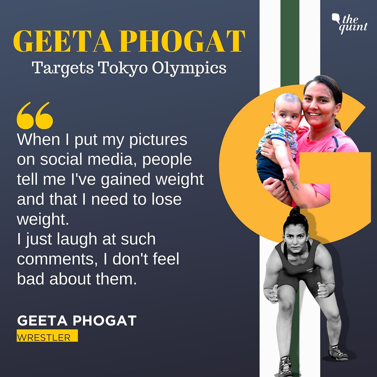 Seven months after giving birth to her first child, Geeta Phogat is aiming to make a comeback at the Tokyo Olympics.