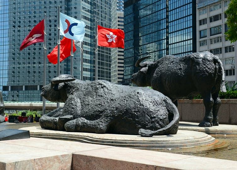In Hong Kong, much of this Chinese capital flows through companies registered at the Hong Kong Stock Exchange.