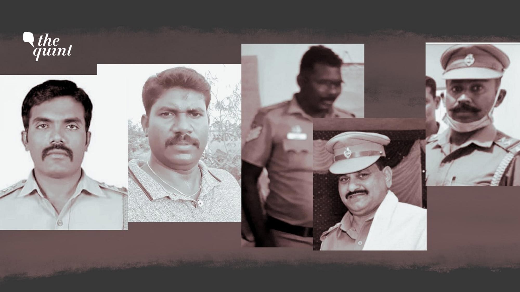 Sub-inspector Balakrishnan (from left), constable Murugan, constable Muthuraj, inspector Sridhar and sub-inspector Raghuganesh arrested in connection with the Jeyaraj-Beniks case.
