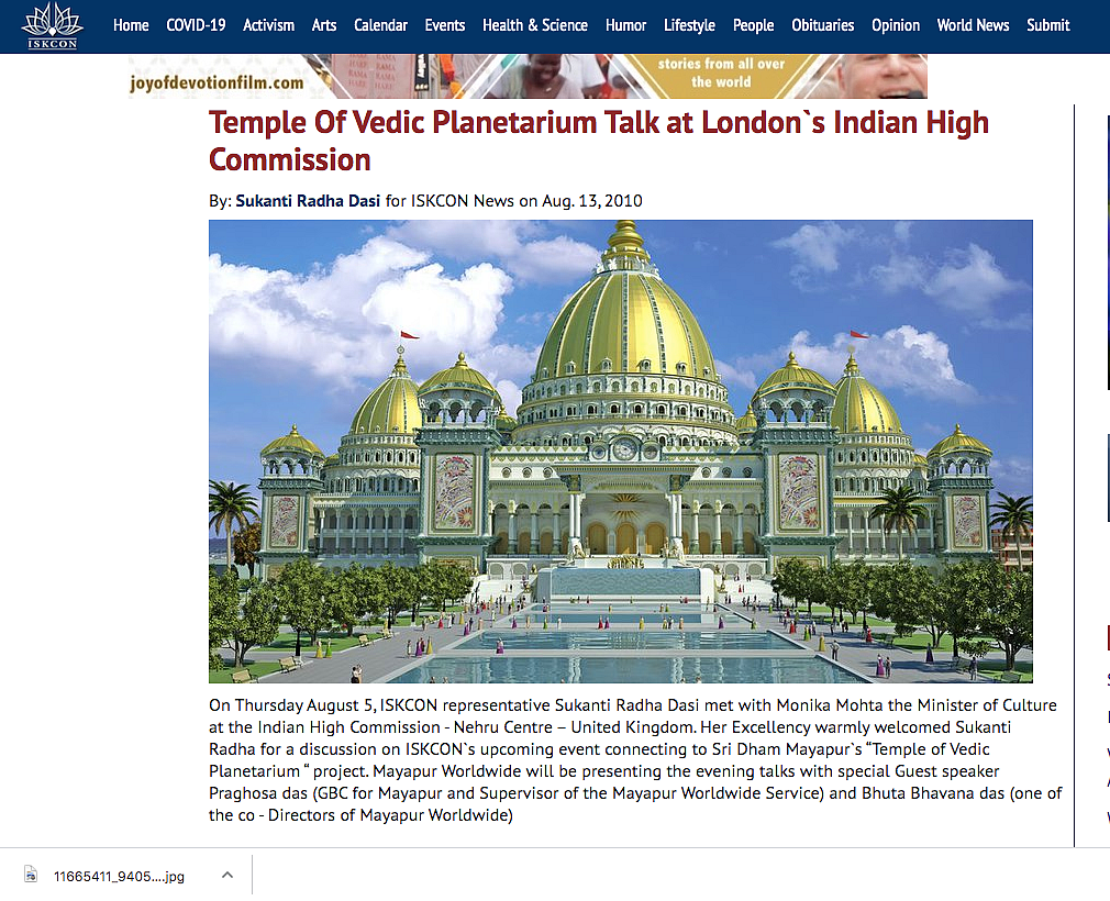 Rendition of ISKCON Temple Viral as Proposed Ayodhya Ram Mandir