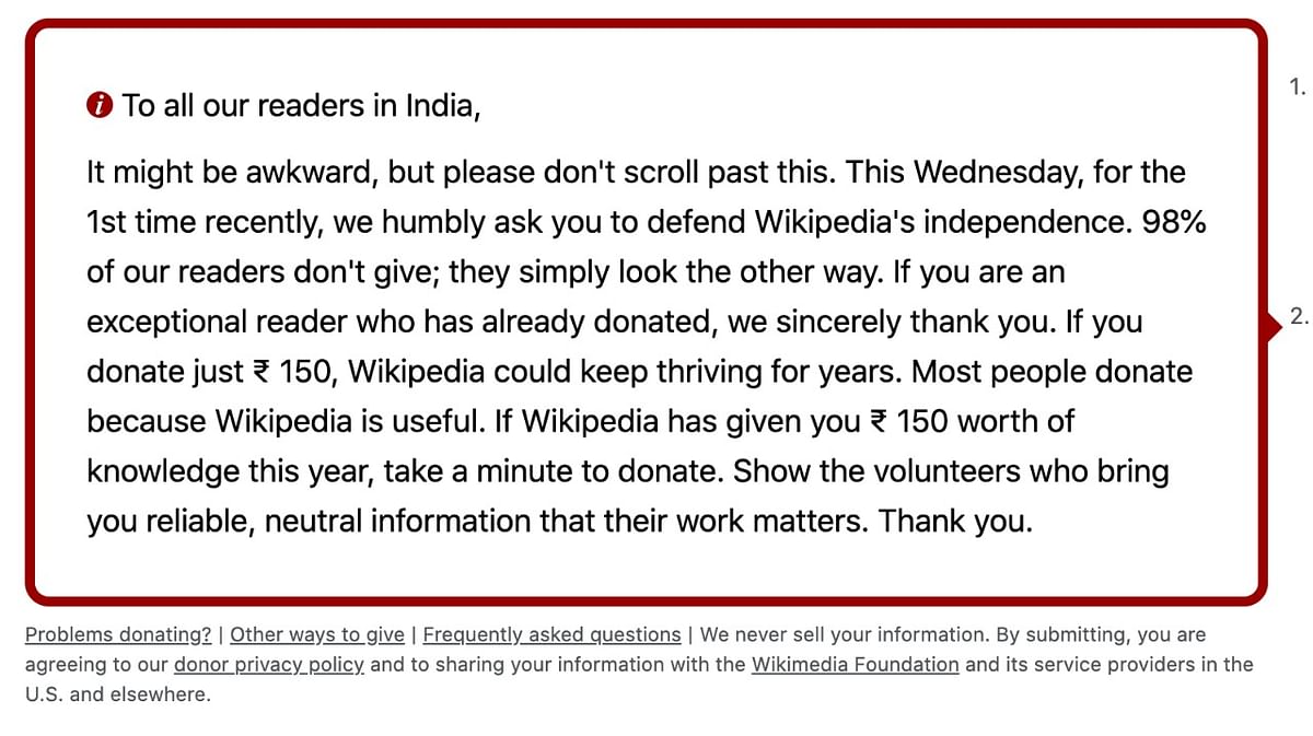 Wikipedia is looking to source funds through donations from India users.