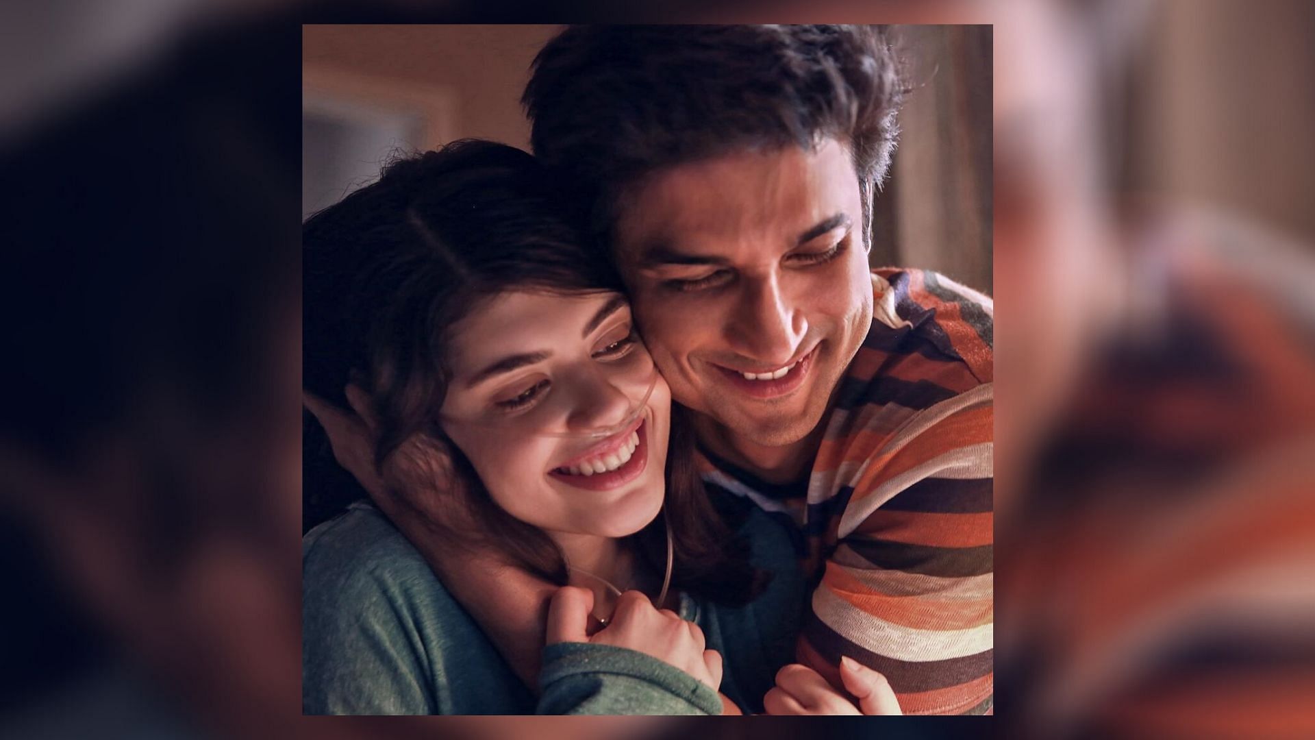 Sushant Singh Rajput and Sanjana Sanghi in a still from Dil Bechara