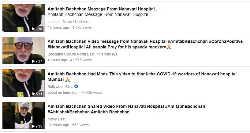 In the video, the actor can be seen thanking the medics for their relentless battle against the virus.