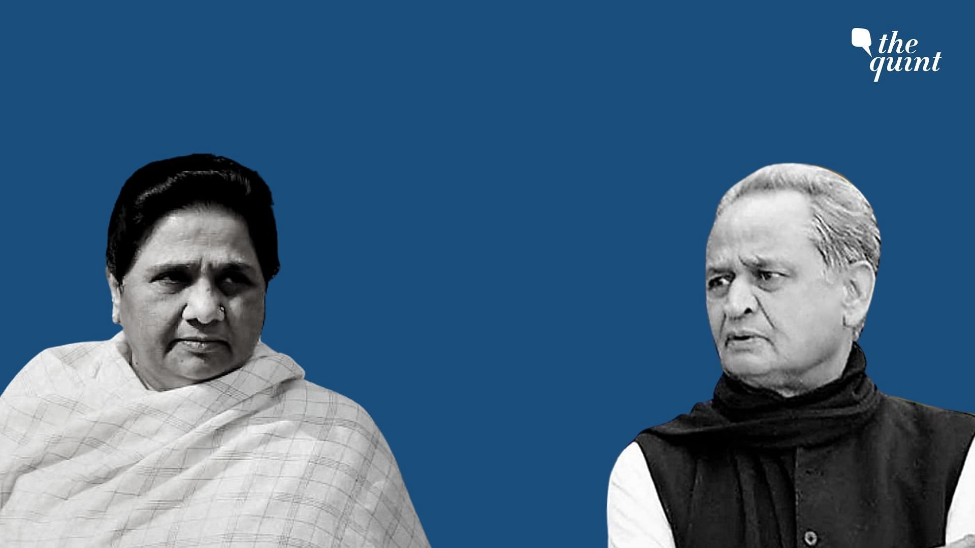 Bahujan Samaj Party (BSP) supremo Mayawati and Rajasthan CM Ashok Gehlot.