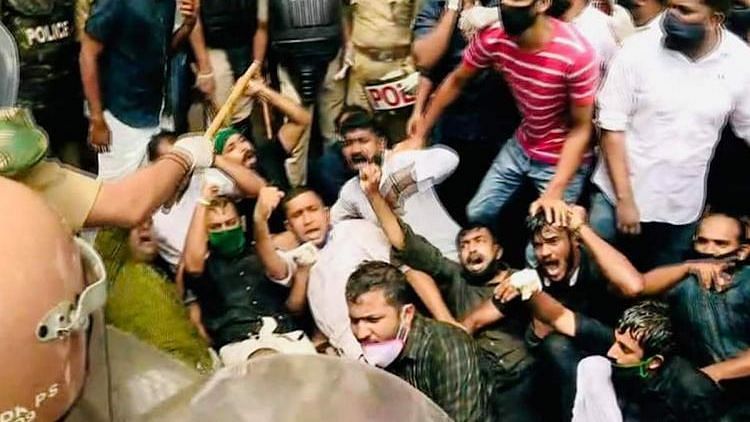 The gold smuggling case in Thiruvananthapuram has triggered massive protests by opposition parties in Kerala, some of which have now turned violent.