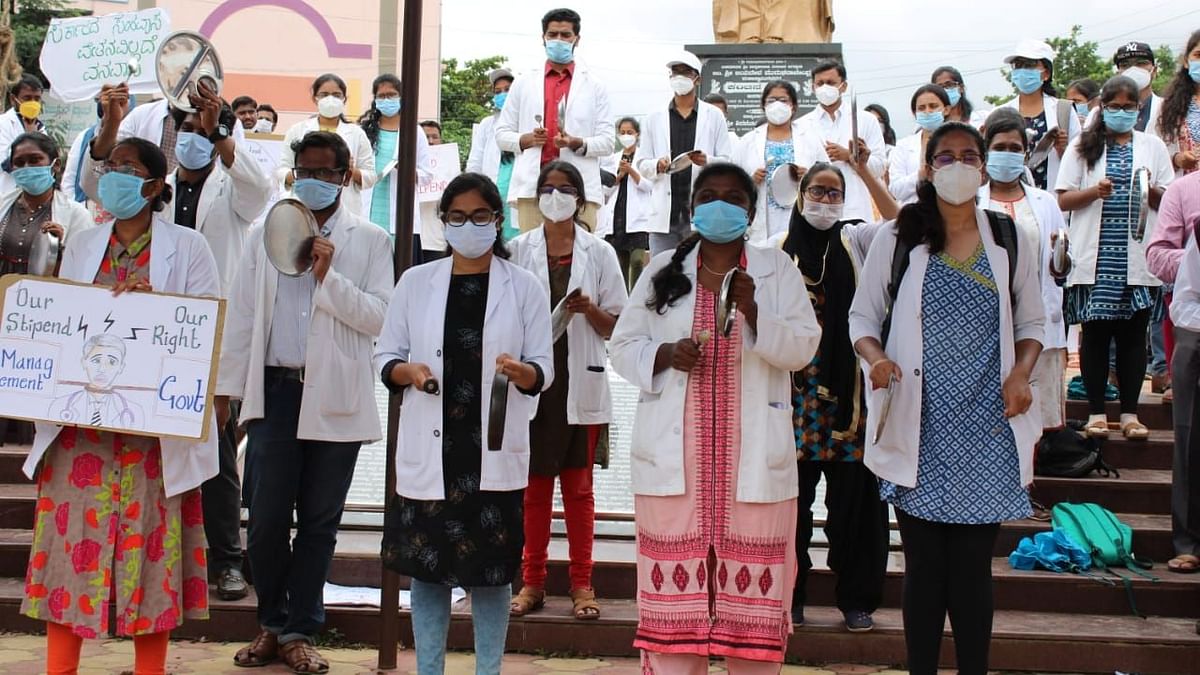 Stuck between college management &amp; state government, over 200 doctors of JJM Medical College in Karnataka’s Davangere have not received stipends for 16 months.