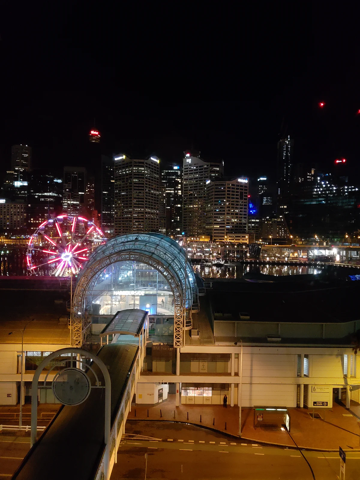 View from our room at night.