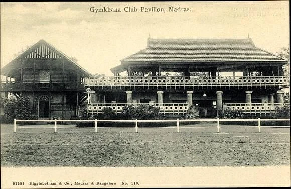 Archival image of the Madras Gymkhana, which was established in 1884.