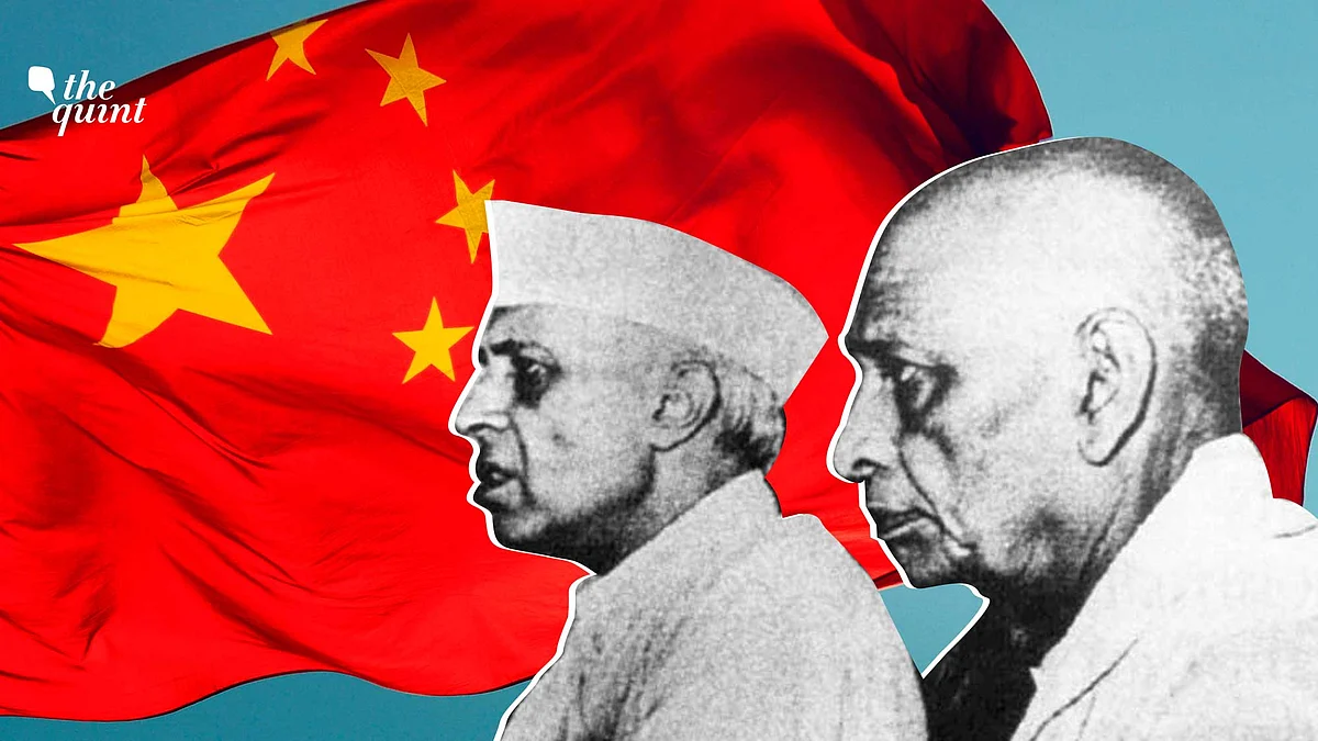 Image of Chinese flag and Nehru & Sardar Patel used for representational purposes.