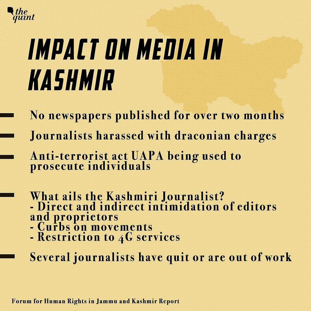 Impact on Media in Kashmir.